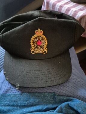 Black Embroidered Crest Baseball Cap - Police Regional de Sudbury
